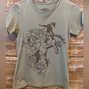 Rodeo Quincy Graphic Tee in Olive Green